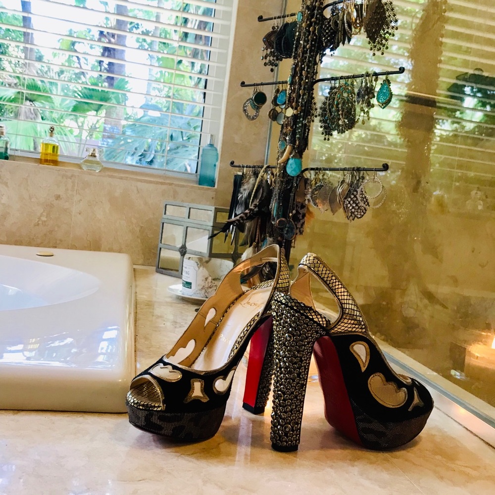 Christian Louboutin Miralep Crystal Slingback
